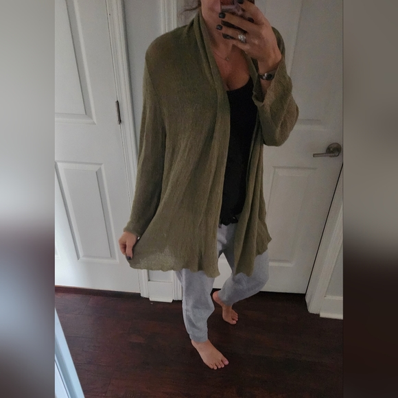 Vintage Linea by Louis Dell Olio Open Green Cardigan 💚 - Picture 3 of 7